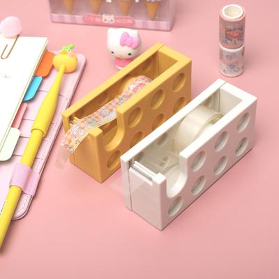 Dispensador de Fita Adesiva DIY Durável Prático Dispensador de Fita Seguro Retangular Material de Escritório