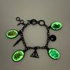 Harry Potter Night Light Bracelet With Alloy Magic School Pendant For Gift Giving