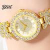 Diamond Accent Women Watch Women's Rhinestone Bracelet Alloy Roman Numerals