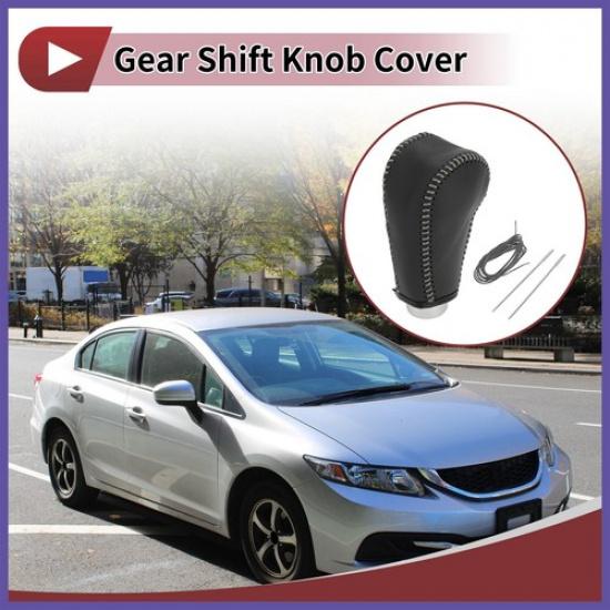 Car Gear Shift Knob Cover for Honda CR-V 2015-2016 Black Grey  Faux Leather New