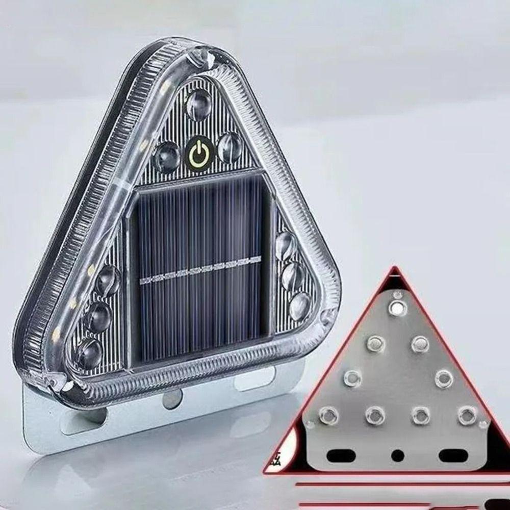 Multicolor LED Wireless Truck Lamp Solar Powered Strobe Flashing Triangle Lamp Motorcycle Use