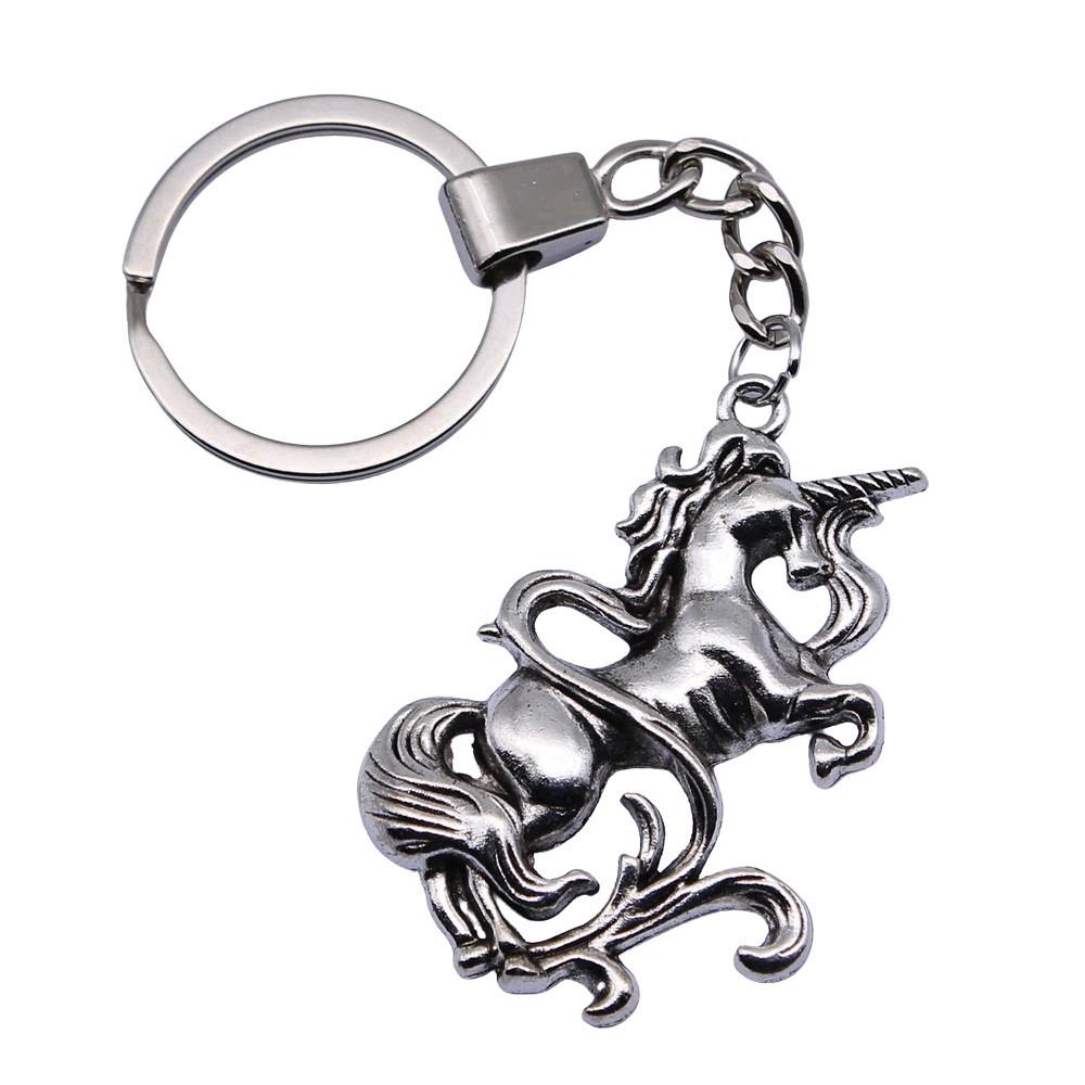 Pendentifs Porte-clés Éléphant Amoureux des Animaux Bijoux en Métal Artisanat Anneau 30mm
