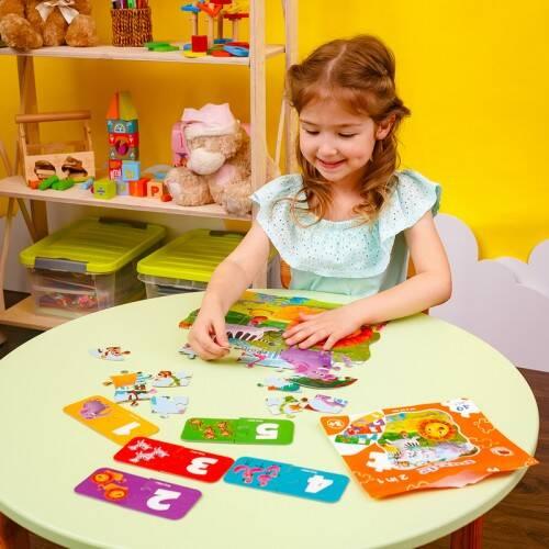 Puzzle 2W1 Zoo Zestaw Układanka Mini Gra Edukacyjna Roter Kafer