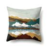 Polyester Pillowcase Automobile Decoration Mountain Home Print Pillowcase Waist Cushion Cover Bedside Cushion Cover Bedside Cushion Cover