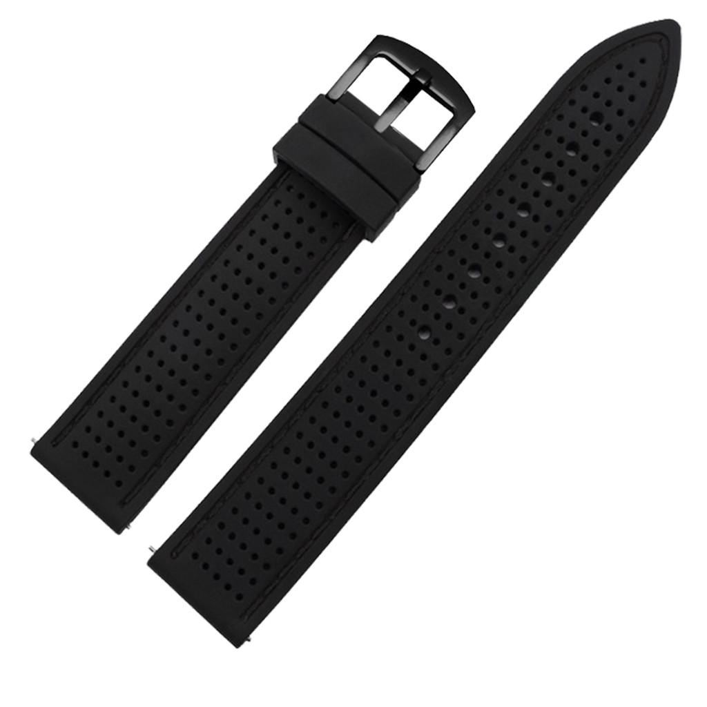 New Breathable Silicone Sports Band for hua-wei Sam-sung watchband 20mm 22mm Silicone Sports Band for Mido- T-issot O-mega Accessories
