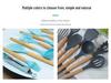 12-Piece Colorful Silicone Kitchenware Set with Wooden Handles – Includes Spoons and Spatulas