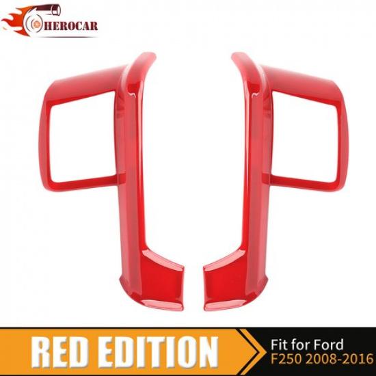 Red Steering Wheel Decor Cover Trim For Ford F250 F350 F450 F550 Expedition 07+