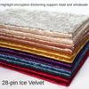 Verdickter Eisblumen-Samtstoff pro Meter für Polsterung, Vorhänge, Sofabezüge, DIY-Nähen, Veloursstoff, Weich, Schwarz, Grün, Rot