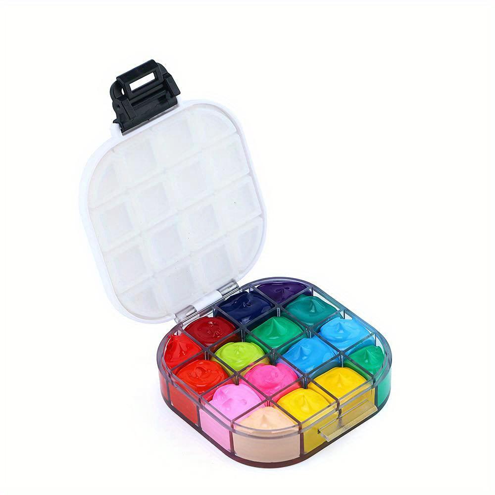 

16Grid Sealed Moisturizing Paint Tray Folding Palette Pigment Storage Box for Watercolor Oil Painting Art Supplies
