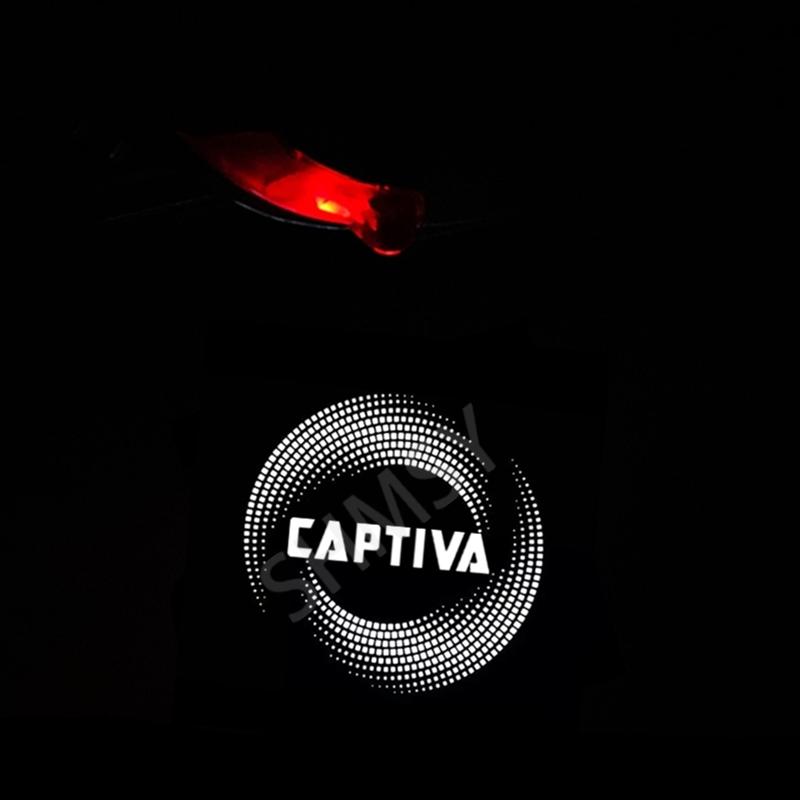 2Pcs LED Car Door Welcome Projector Light Ghost Shadow Lamps Bulb Accessories For Chevrolet Captiva 2007 - 2018 2017 2016 2015