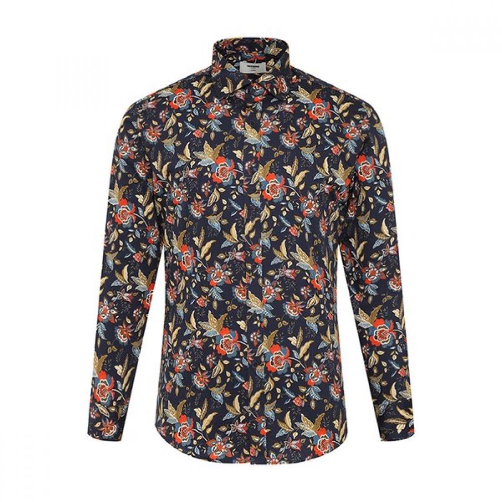 Renoma Classic Satin Flower Print Shirt Rnssg1042 Ny 95