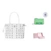 New MCM Liz Visetos Leather Combo Bag, Tote Bag, Shopping Bag, Shoulder Bag, Handbag Regular Women's White MWPDSLR02WT001