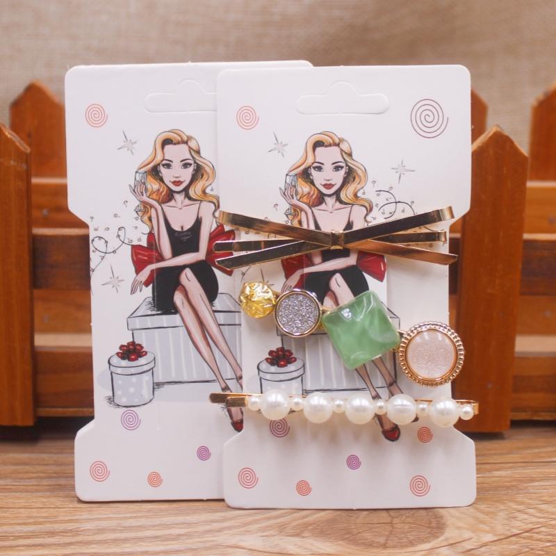 50 Pcs 11.5x6.5cm Square White/brown Hair Card Jewelry Bag Hair Card Black Blank Paper Hair Card or Jewelry Display Card