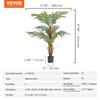 Artificial Palm Tree, 4 FT Tall Faux Plant, Secure PE Material & Anti-Tip Tilt Protection Low-Maintenance Plant, Lifelike Green Fake Tree for Home
