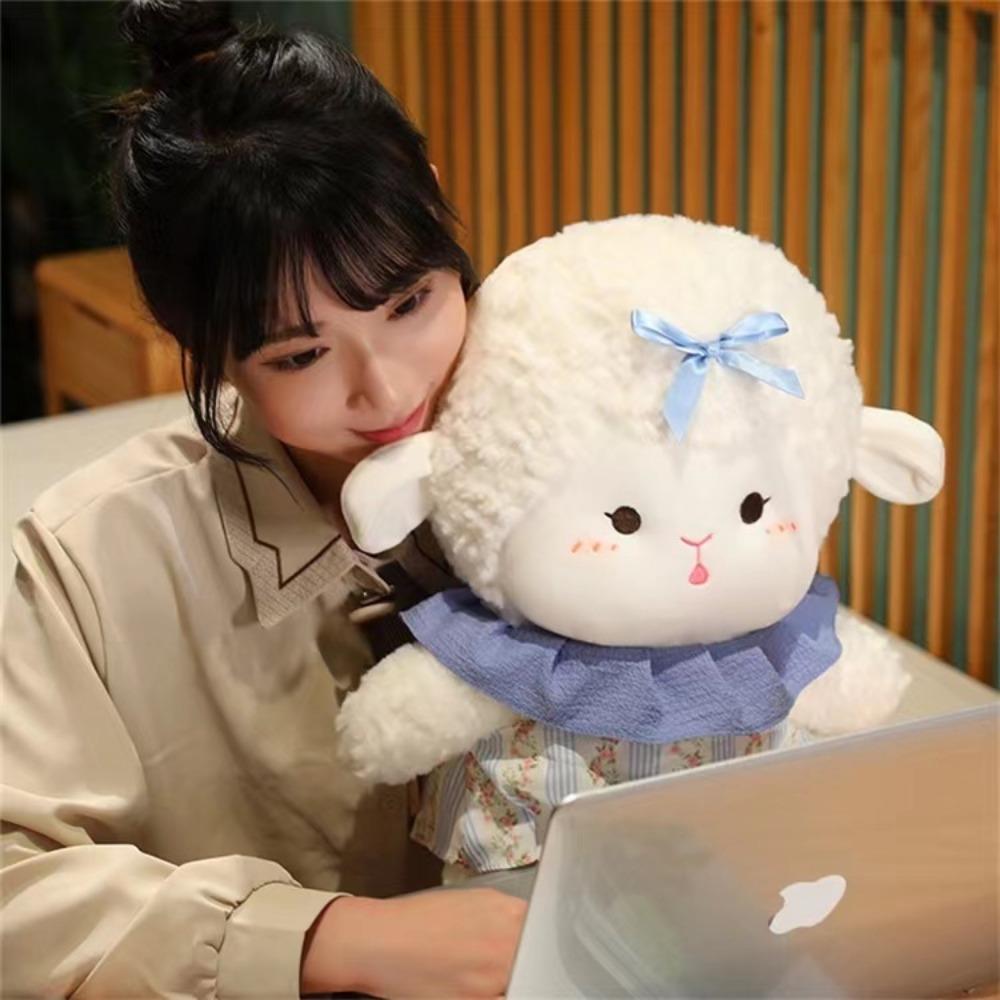 

Кукла-овечка юбка принцессы тряпичная кукла плюшевая игрушка для девочки спит с успокаивающий подарок на день рождения розовая юбка 25cm