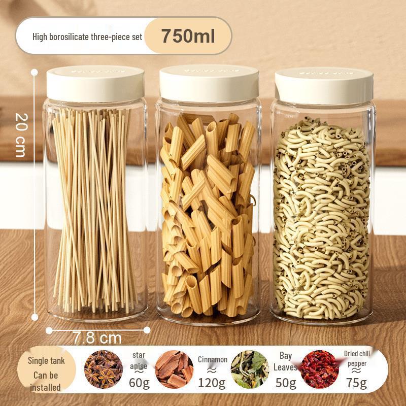 Frasco de Almacenamiento de Vidrio Resistente al Calor para Especias y Salsas