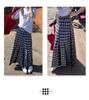 Women's High Waist Plaid Fringe A-line Skirt - 2025 Spring/Autumn Collection