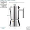 Cafetière Italienne - GENERIC - Diego - Acier Inoxydable - 200ml - 2 À 4 Tasses