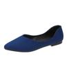 Scarpe Basse da Donna a Punta Mocassini Slip-On in Pelle Scamosciata Scarpe Piatte Comode Ballerine Morbide Scarpe Eleganti da Ufficio Disponibili in Taglie Forti