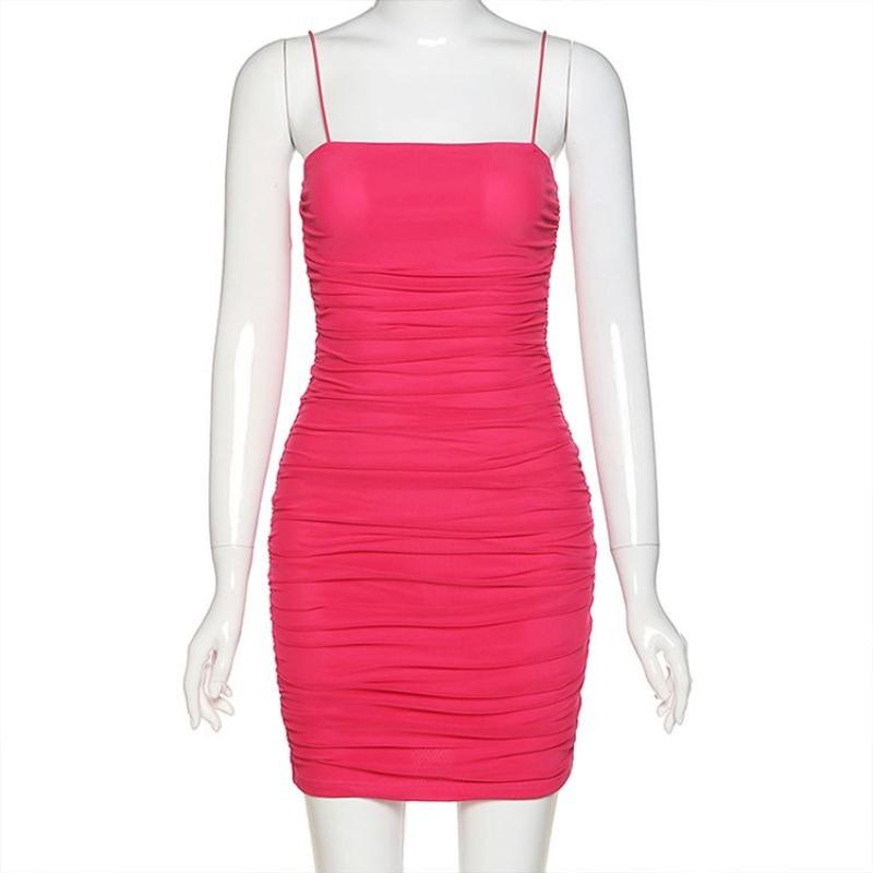 Temperament Slim Fit Waist Wrap Dress Women's Ins Style Slim Shoulder Fold Show Thin Hip Wrap Skirt Show Body Solid Color Hip Wrap Skirt