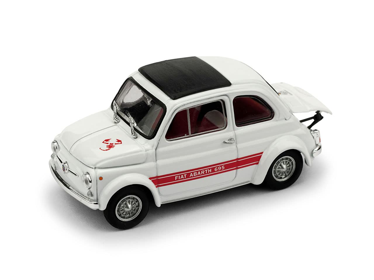 Brumm 1/43 Fiat Abarth 695 SS 1968 Assetto Corsa BRUMM FIAT ABARTH 695 SS ASSETTO CORSA белый
