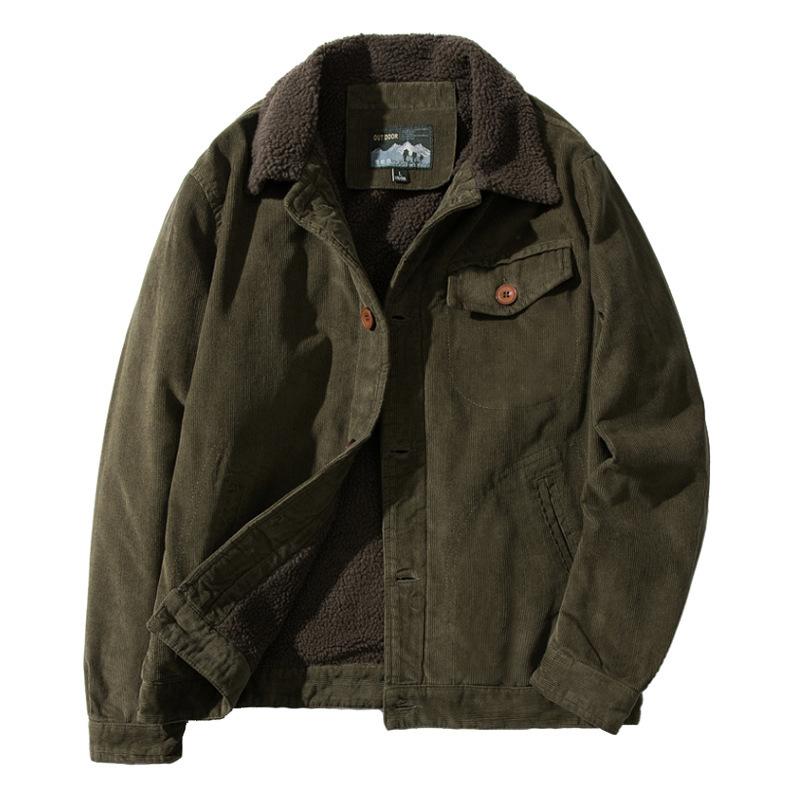 New Winter Sherpa Lapel Warm, Fashionable and Trendy Cotton Jacket for Men