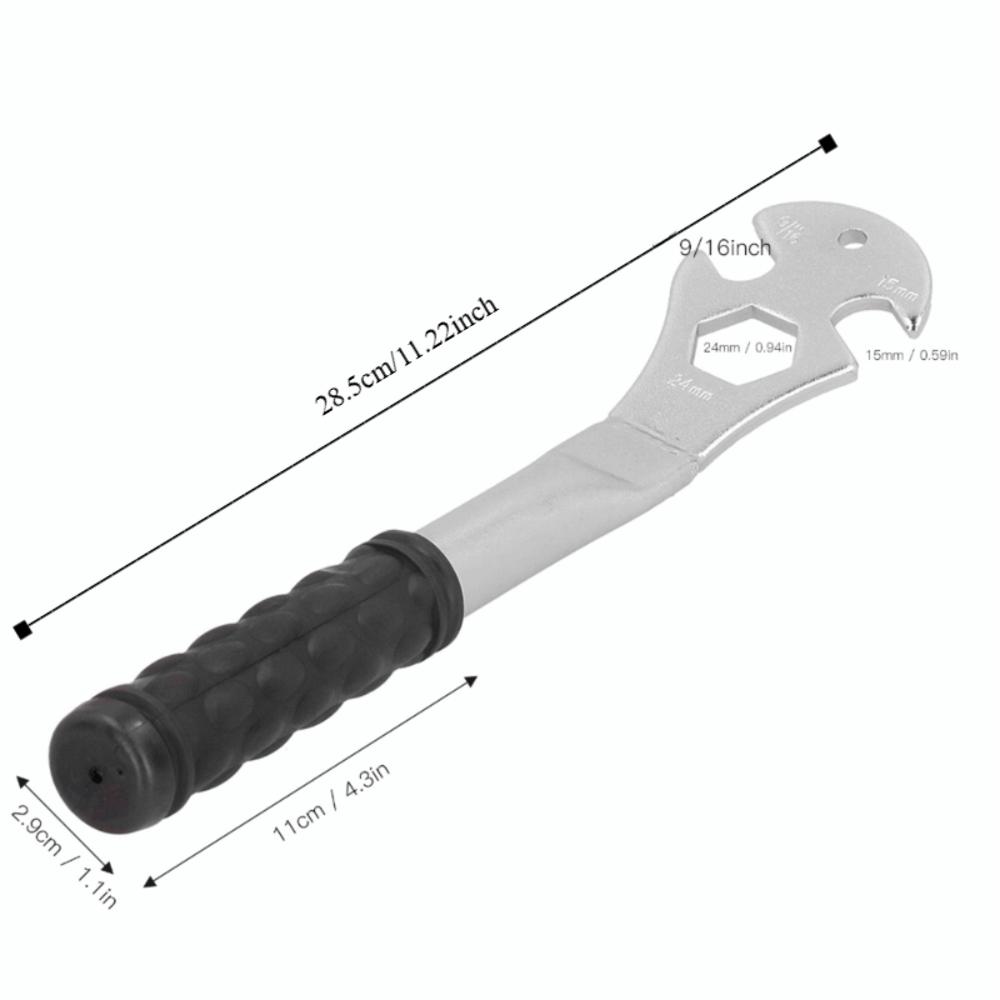 15mm 24mm 9/16" Bicycle Pedal Spanner Heavy-Duty Pedal Removal Tool  Biking Maintenance