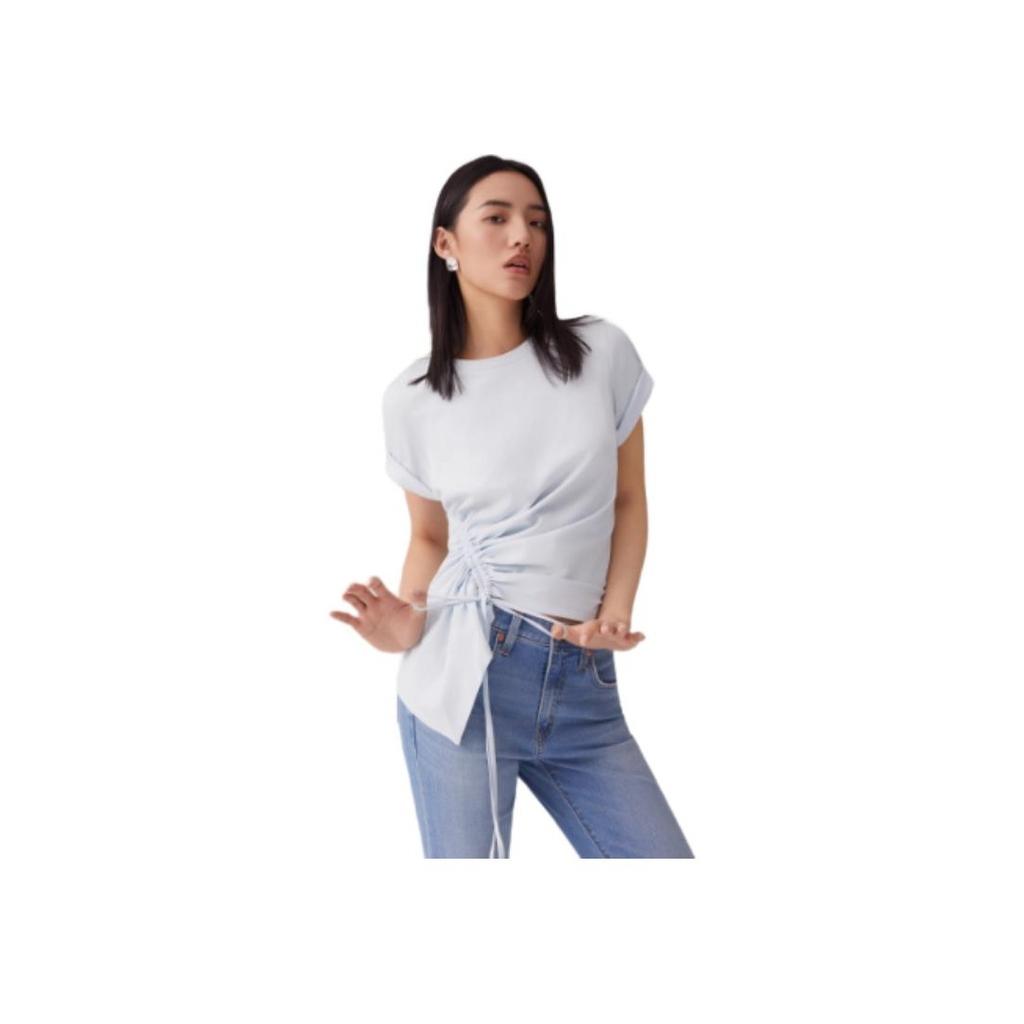 Levis SS25 Commuting Minimalist Solid Color Short Sleeve Regular T-Shirt Women Tops White 002YT-0000