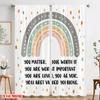 2pcs 2D Flat Printing Drapes Classroom Rainbow You Matter Fabric Without Electricity Party Decorations Perfect for Room Decor