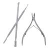 3Pcs/Lot Set With Cuticle Scissor&Pushers For Art Beauty Kit Tool