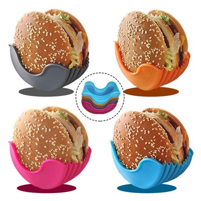 1 szt. Akcesoria kuchenne Silikonowy stojak na burgery Bezdotykowa kuchenka do gotowania, odporna na kapanie, stała skrzynka LXY