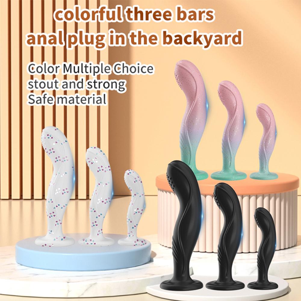 Silicone Anal Dildo Butt Plug Prostate Massager Anal Beads Stimulation G-spot Clitoral Erotic Adult Sex Toys for Men Women Gay