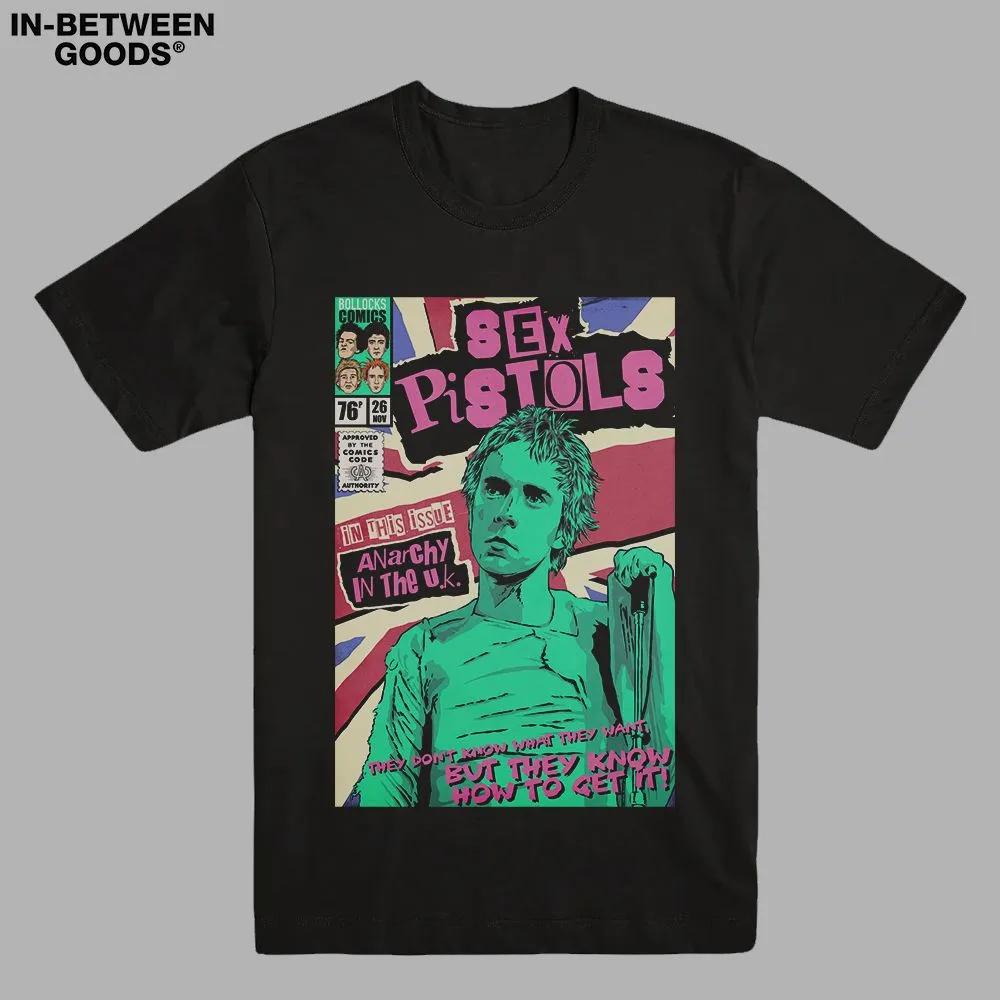 Unisex Short Sleeve Crew Neck Cotton T Shirt Sex Pistols XXXL