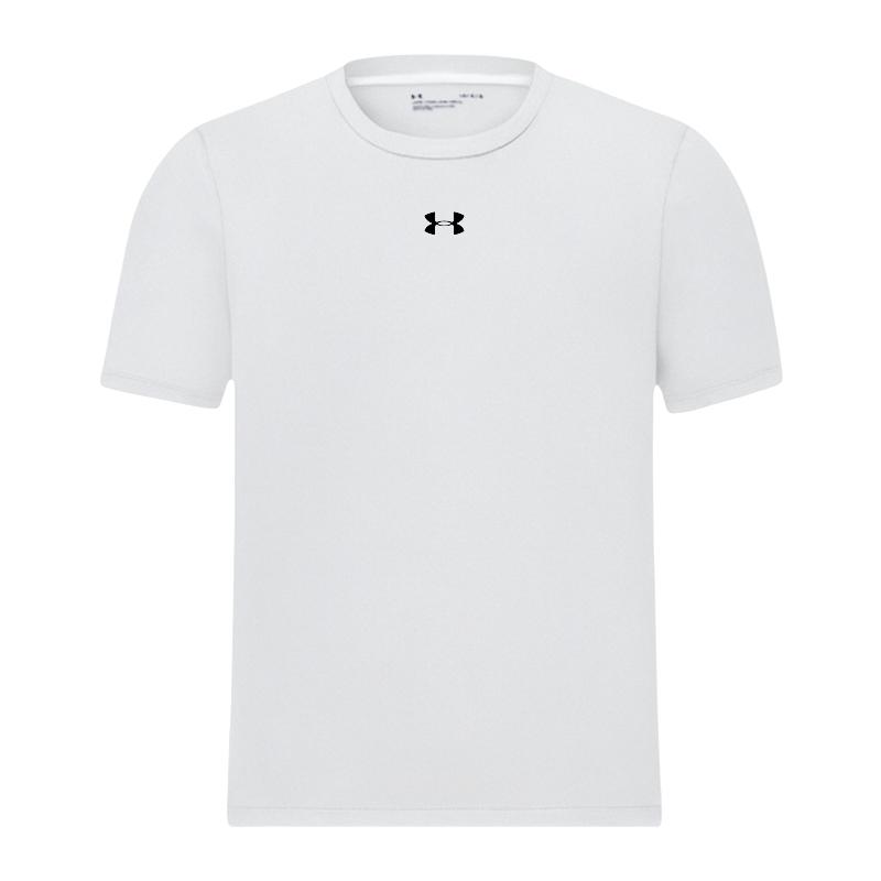 Under Armour Casual Breathable Quick-Dry Loose Round Neck Short Sleeve T-Shirt Unisex Tops White 25500505-100