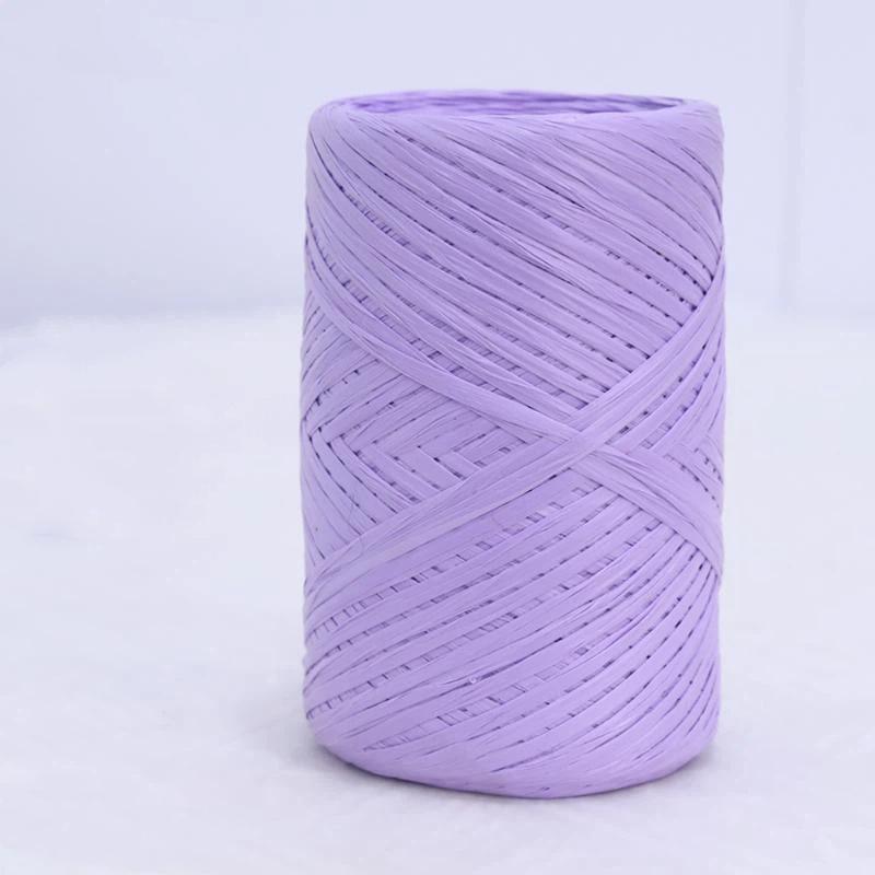 Raffia Straw Yarn 14 Colors 150m Lightweight Knitting Thread for Hand Crochet Beach Hat Travel Craft Projects