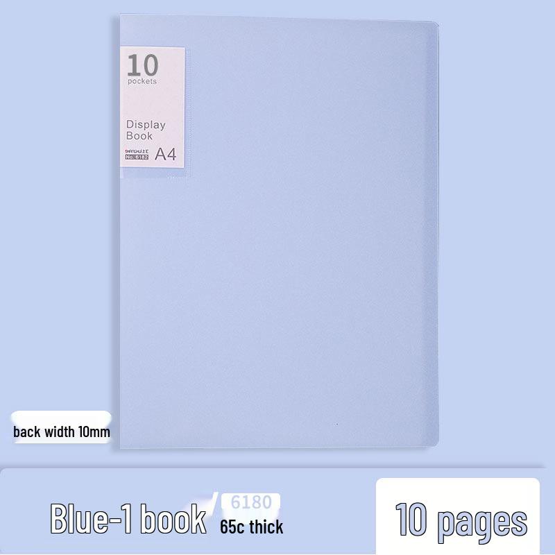 A4 Morandi Color Clear Insert Folder: Transparent Storage Album for Test Paper Collection.