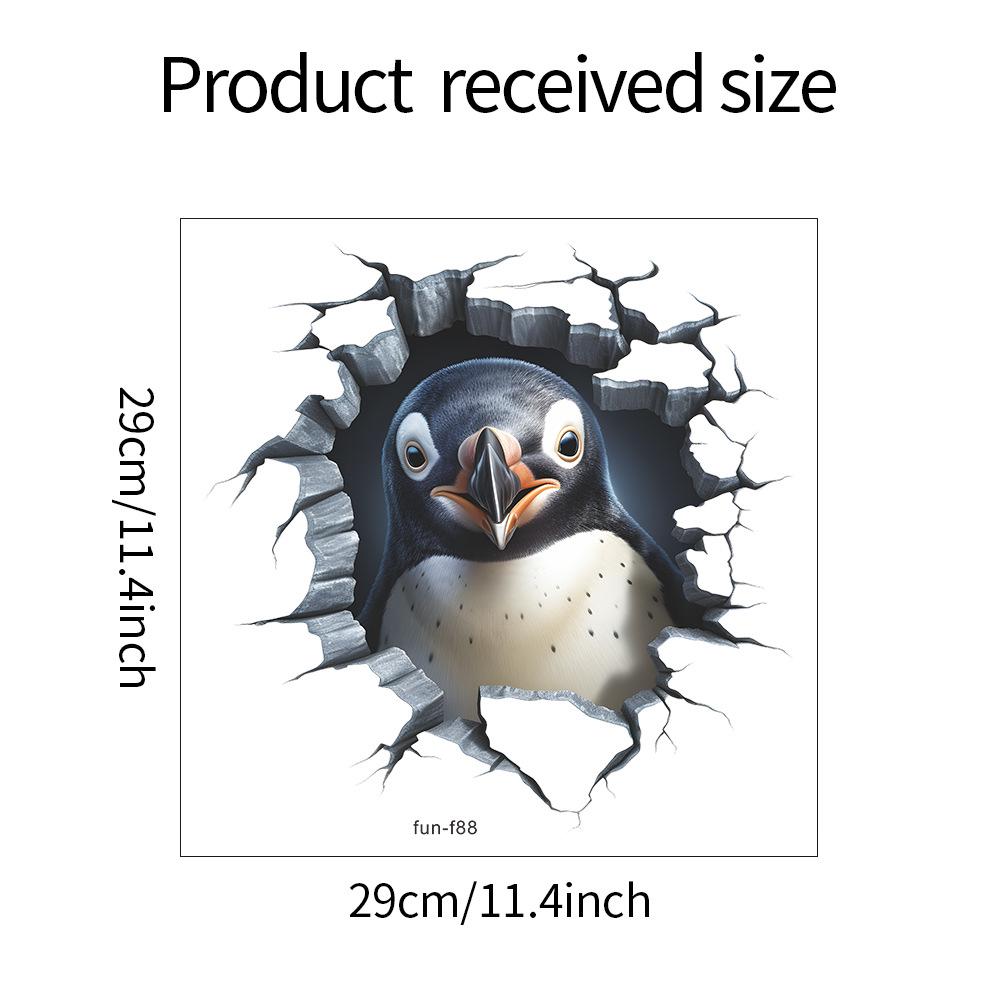 

Сломанное отверстие имитация пингвина детская комната крыльцо фон ландшафтный дизайн настенная наклейка 29*29CM/fun-f88
