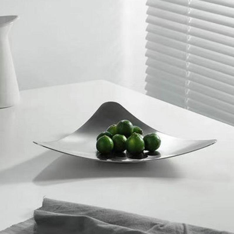 Stainless Steel Mirror Fruit Tray, Dining Table Decoration Storage Tray, Dessert Tray, Home Decoration, Scandinavian Style