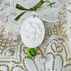 1pcCar Rose Flower Aroma Hanging Decoration Bedroom Wardrobe Aroma Plaster Pendant Diffuser Stone Hanging Decoration Wedding Gif