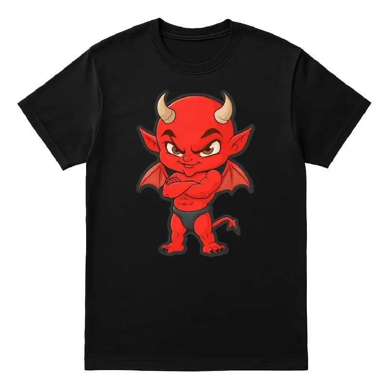 Camiseta Unisex Con Dibujos Animados Del Diablo, Camiseta Ne S
