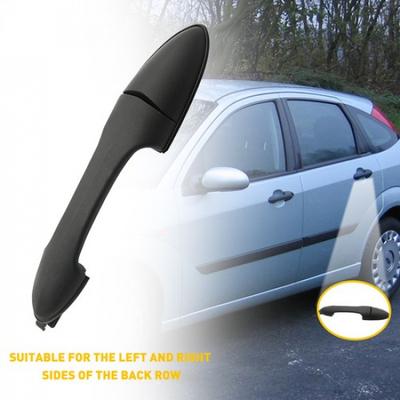 Outside Door Handle For 2000-2007 Focus Ford Rear Black Plastic Textured EXV