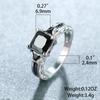 Luxury Black Red Zircon Ring Exquisite Engagement Ring Wedding Jewelry Gemstones Stone Ring  Girls