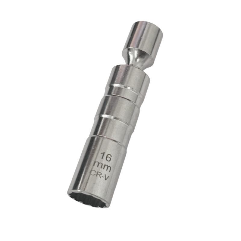Magnetic Swivel 12-Point Thin-Walled Spark Plug Socket Wrench