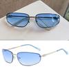 Fashion Women's Sunglasses Y2K Style High-end Metal Frameless Oval Outdoor UV Resistant Shades