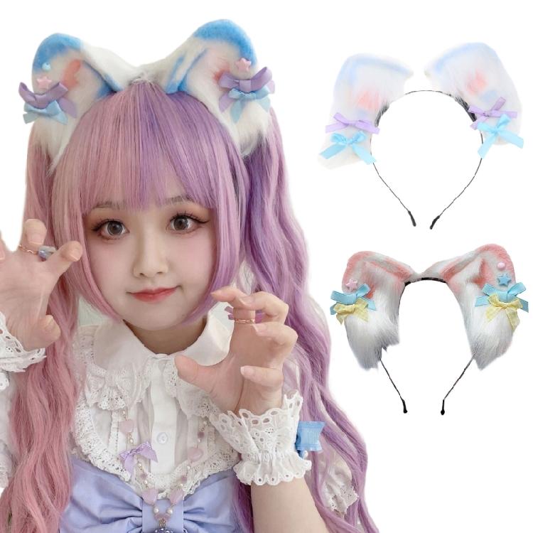 Handmade Fun Cosplay Headpiece Wolf-Ears Halloween Party Role Play Headband