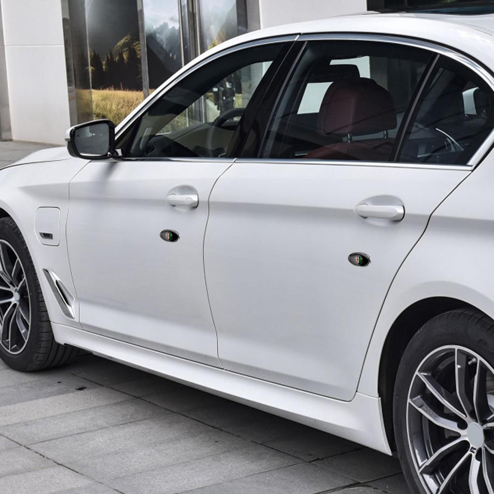 2026 Hot Sticker 1pc 3D Aluminium Ellipse Car Emblem Alfa Romeo Badge Decal Decorative Stickers For Alfa Romeo Giulietta GT 159