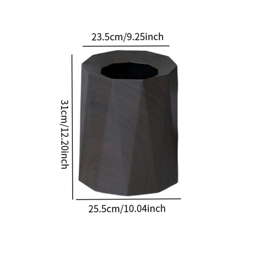 Round Trash Can, Waste Paper Basket, Nordic Reusable Trash Can, for Patio,