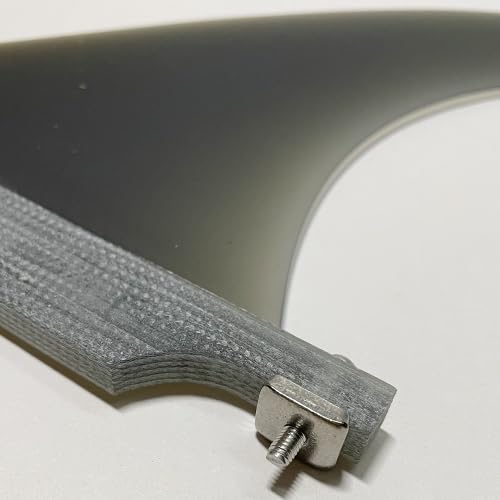 HFEXI Fiberglass Fin (FIBER GLASS FIN) for 7" Longboards, Center Fin, Box Fin, 7-Inch, HF-FB7-BK