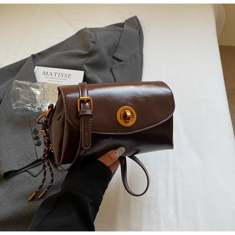 Retro Small Bag Women's Autumn and Winter Versatile 2025 New Fashion Shoulder Messenger Bag This Year Popular Small Square Bag