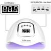 120 W LED-UV-Nageltrocknerlampe zum Aushärten von Gelpolituren, 45 LEDs, professioneller Nageltrockner mit Timer, automatischem Sensor, Maniküre- und Pediküre-Werkzeug